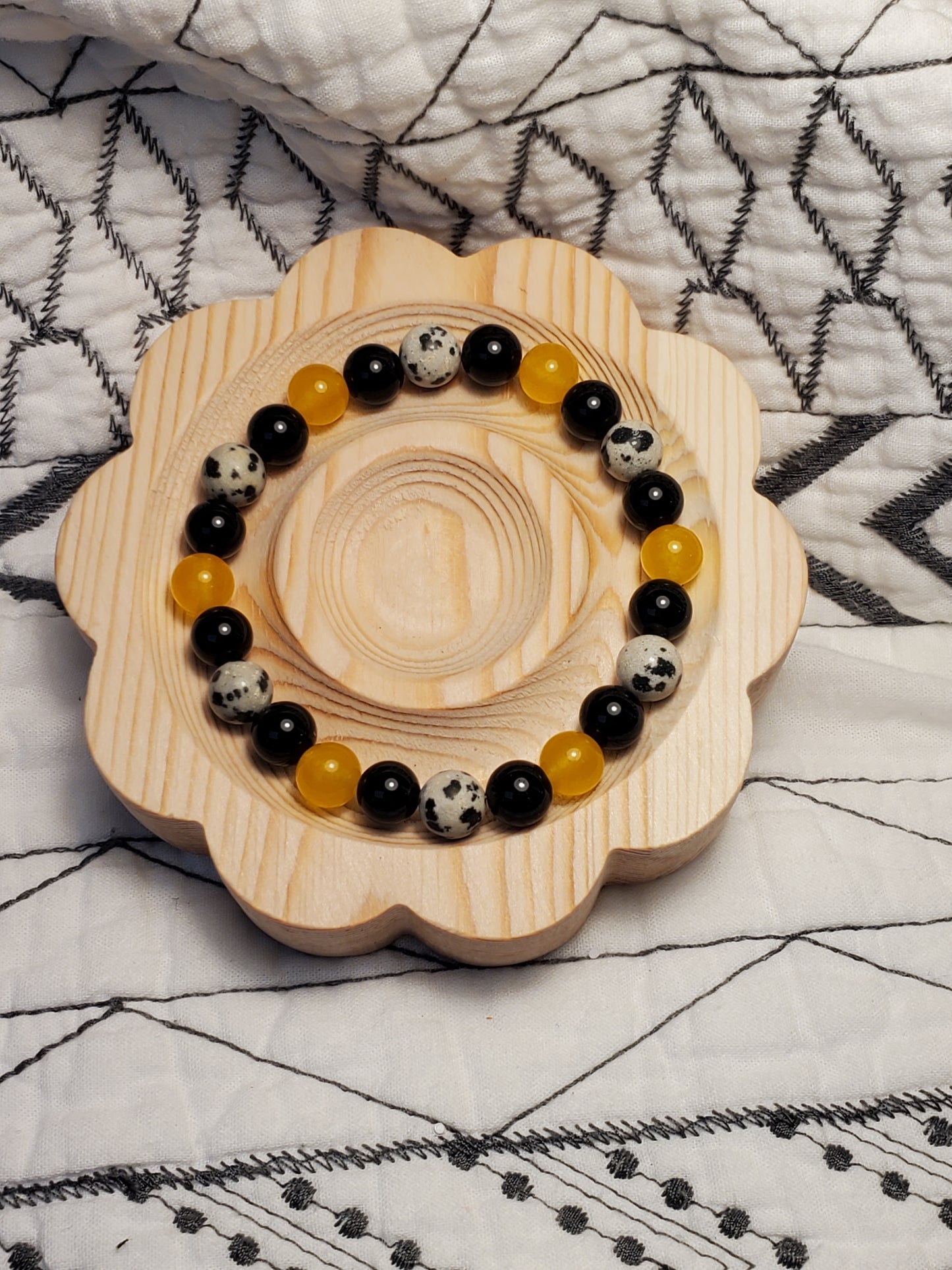 OG Bulldog Fan - Crystal Bead Bracelet