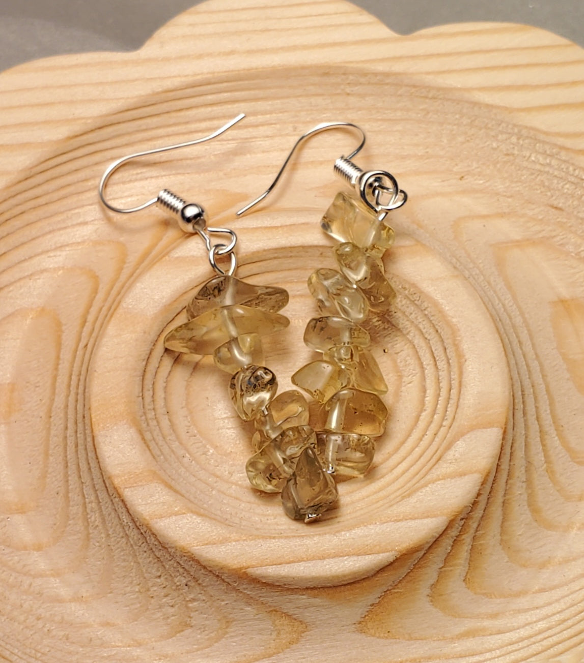 Citrine Chippy - Crystal Chip Earrings