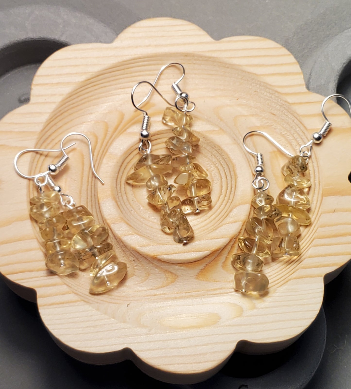 Citrine Chippy - Crystal Chip Earrings