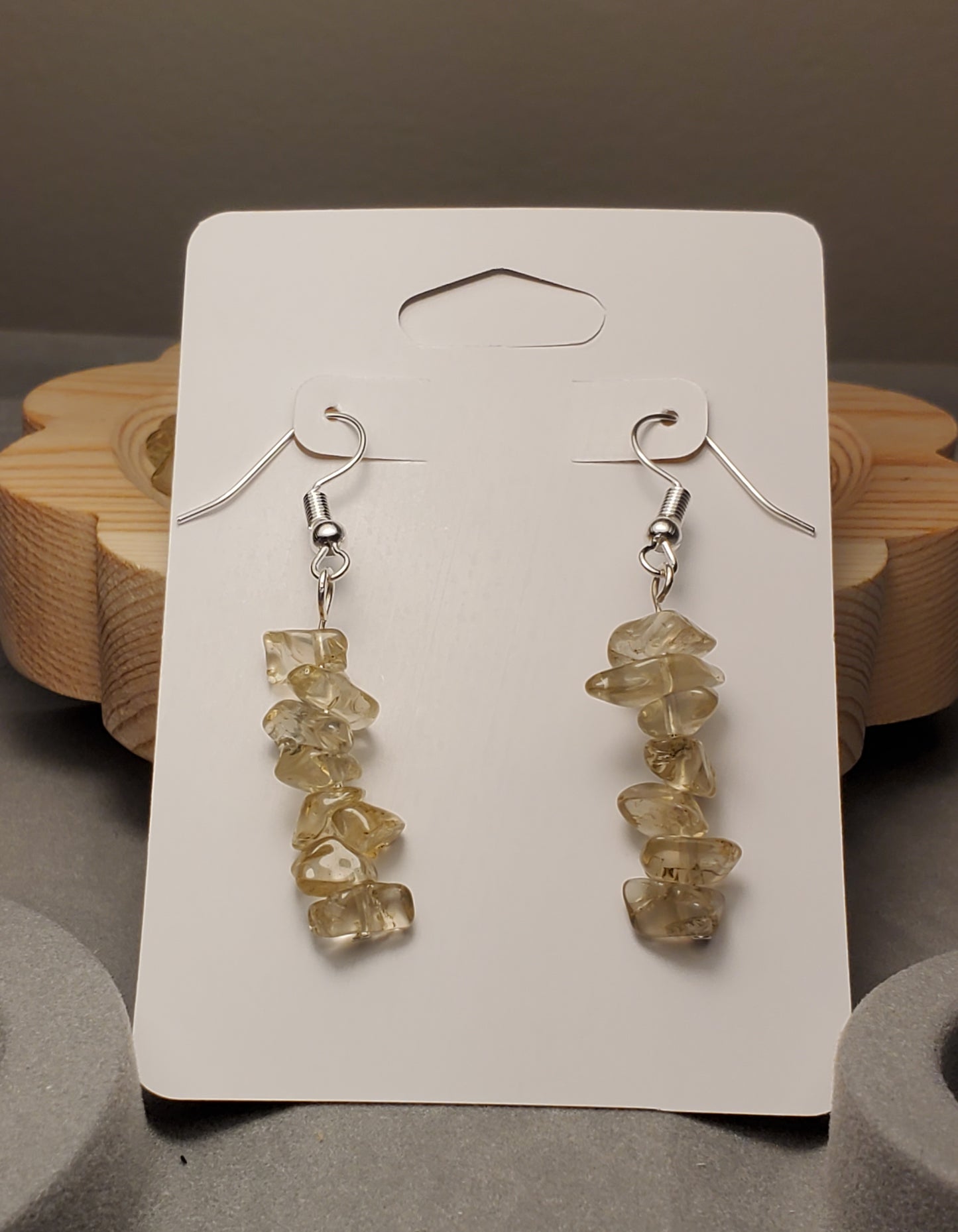 Citrine Chippy - Crystal Chip Earrings