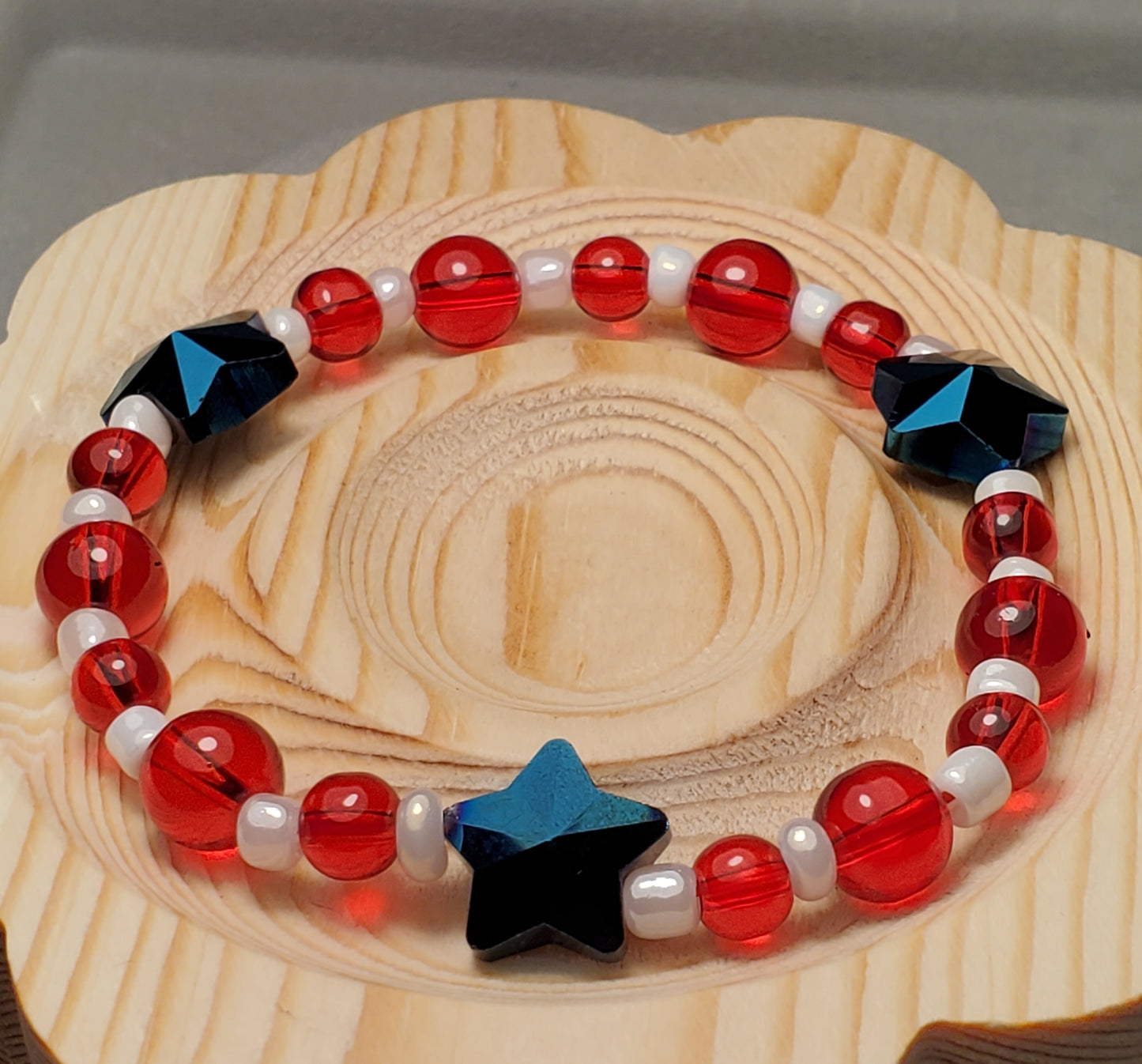 'Merica! - GLASS bead bracelet