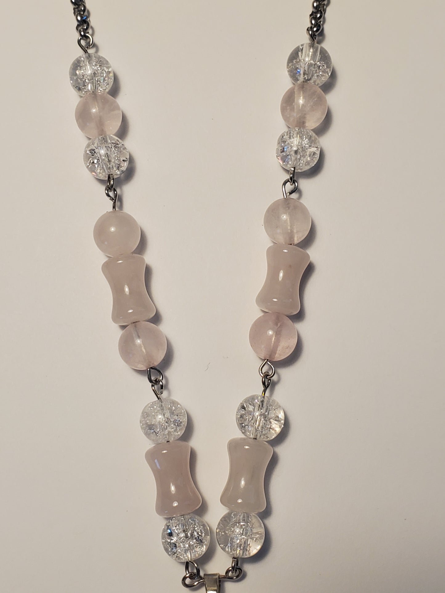 Rose Quartz Heart Carving ~ Crystal Car Charm