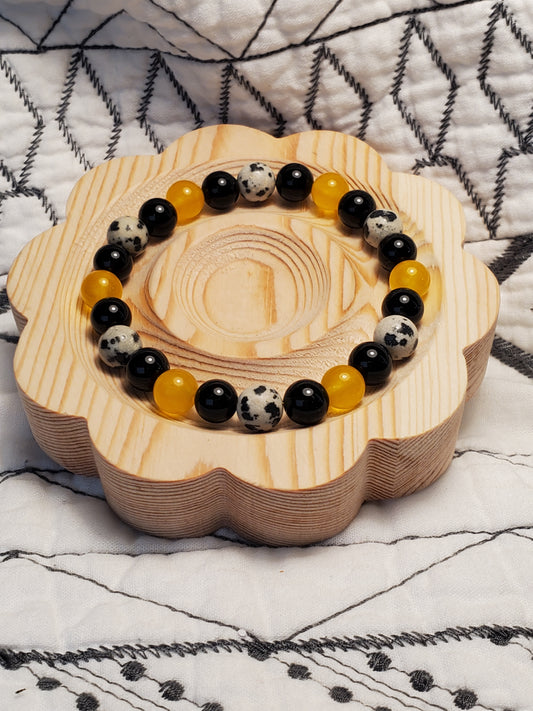 OG Bulldog Fan - Crystal Bead Bracelet