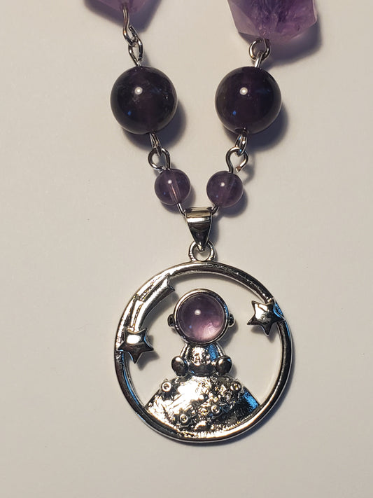 Amethyst Astronaut ~ Crystal Car Charm