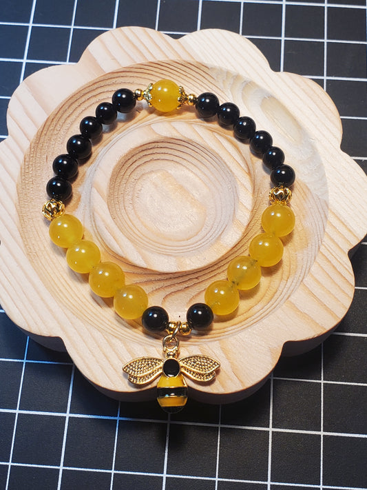 Bee Amazing Crystal Bead Bracelet